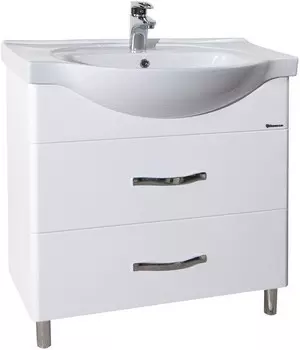 Тумба с раковиной белый глянец 70 см Bellezza Анкона 4639611110011 + 4690311008978