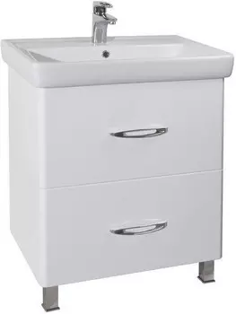 Тумба с раковиной белый глянец 70 см Bellezza Джела 4639811110019 + 4620000148555