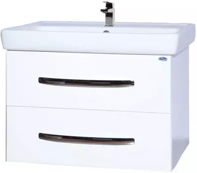 Тумба с раковиной белый глянец 70 см Bellezza Рокко 4635311670015 + 4620000148555