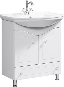 Тумба с раковиной белый глянец 76,5 см Aqwella Franchesca FR0107 + 4620008197470