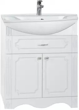 Тумба с раковиной белый глянец 76 см Bellezza Кантри 4639912000011 + 4620008197470