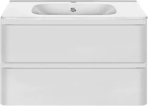 Тумба с раковиной белый глянец 79,4 см Vincea Vico VMC-2V800GW + VCB-2VP800W