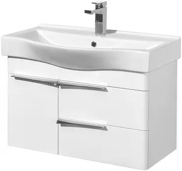 Тумба с раковиной белый глянец 80 см Акватон Беверли 1A2355K0BV010