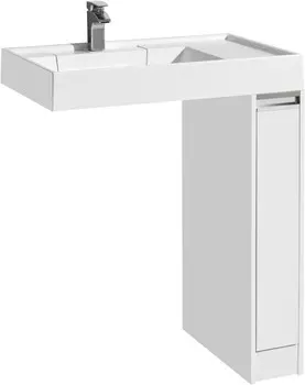 Тумба с раковиной белый глянец 80 см Акватон Лондри 1A2361K0LH010