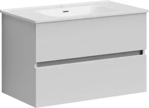 Тумба с раковиной белый глянец 81 см Sancos Urban UR80W + CN7005