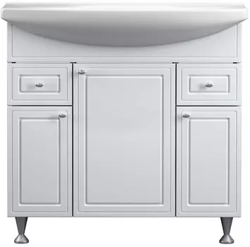 Тумба с раковиной белый глянец 87,5 см Damixa Palace One M41-FSX0853WG-WCC085