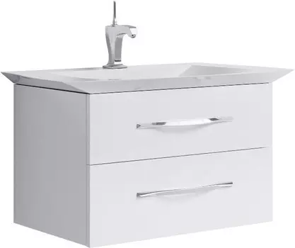 Тумба с раковиной белый глянец 90 см Aqwella 5 Stars Symphony-W SETSim.01.07/2/W/Sim.09.04.D