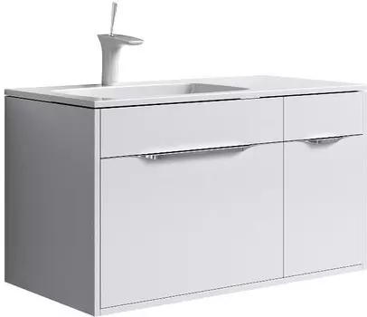 Тумба с раковиной белый глянец 91,8 см Aqwella 5 Stars Malaga SETMal.01.09/L/Mal.09.04.D-L