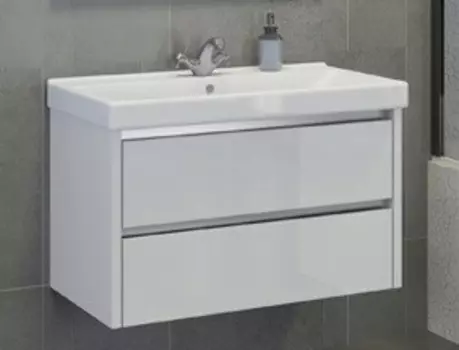 Тумба с раковиной белый глянец 92 см Comforty Дублин 00004142207