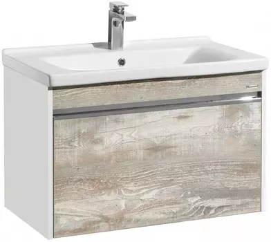 Тумба с раковиной белый глянец/бетон пайн 80 см Акватон Капри 1A2302K1KPDA0