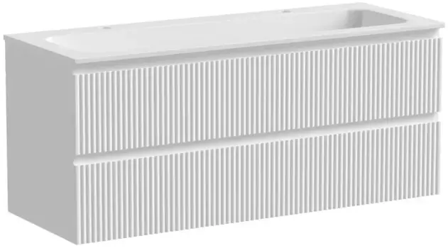 Тумба с раковиной белый матовый 121 см Sancos Snob R SNR120W + CN7016