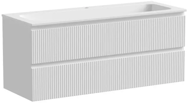 Тумба с раковиной белый матовый 121 см Sancos Snob T SNT120W + CN7017