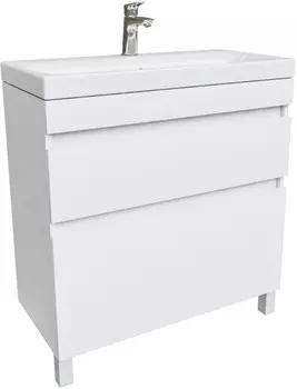 Тумба с раковиной белый матовый 80 см IDDIS Zodiac ZOD8CBFi95K