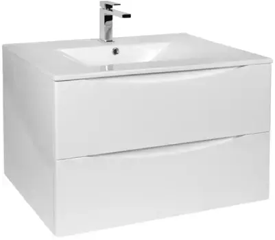 Тумба с раковиной белый матовый 81 см Bond Cube T01805-S05W