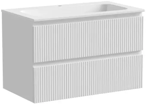 Тумба с раковиной белый матовый 81 см Sancos Snob T SNT80W + CN7012