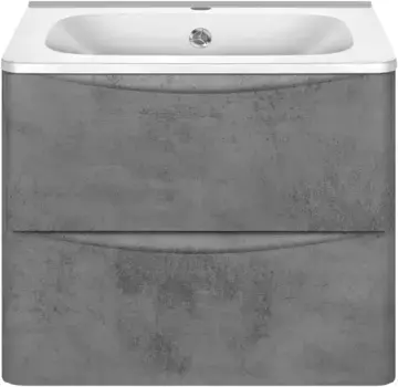 Тумба с раковиной бетон 59,4 см Vincea Vico VMC-2V600BT + VCB-2VP600W