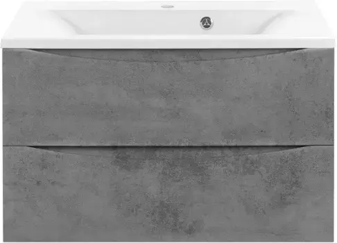 Тумба с раковиной бетон 75 см Vincea Mia VMC-2MA750BT + VCB-3M750W