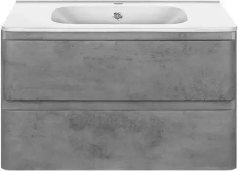 Тумба с раковиной бетон 79,4 см Vincea Vico VMC-2V800BT + VCB-2VP800W