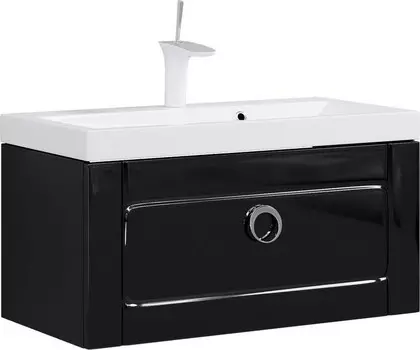 Тумба с раковиной черный 80 см Aqwella 5 Stars Infinity SETinf.01.08/001/BLK/Inf.08.04.D