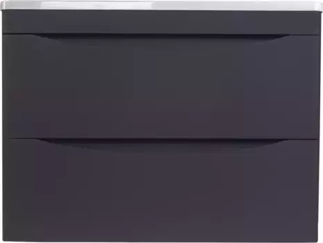 Тумба с раковиной черный матовый 70 см Style Line Бергамо СС-00002321 + СС-00002296