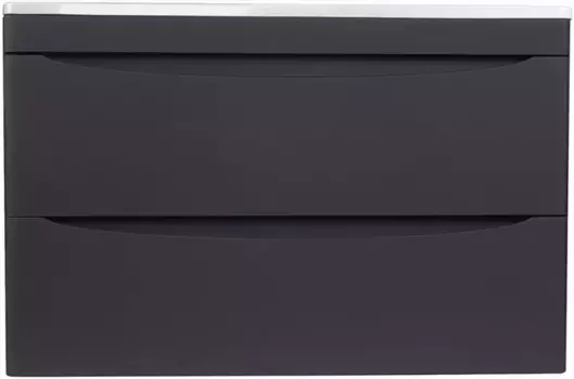 Тумба с раковиной черный матовый 80 см Style Line Бергамо СС-00002324 + СС-00002297