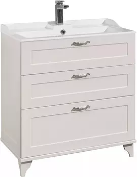 Тумба с раковиной дуб белый 80 см Акватон Леон 1A1878K0LBPS0