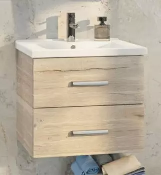 Тумба с раковиной дуб дымчатый 60 см Comforty Парма 00004143490