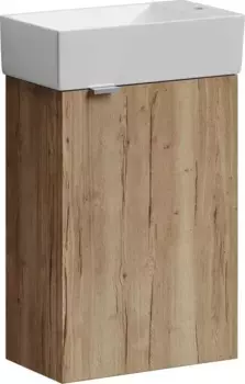 Тумба с раковиной дуб галифакс 37,5 см Sancos Mini MN35EGR + CN5007