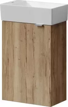 Тумба с раковиной дуб галифакс 37,5 см Sancos Mini MN35EGL + CN5008