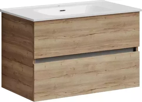 Тумба с раковиной дуб галифакс 81 см Sancos Urban UR80EG + CN7005