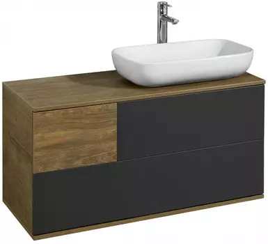 Тумба с раковиной дуб кантри/антрацит 105 см Акватон Терра 1A2469K0TEKA0