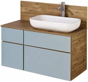 Тумба с раковиной дуб рустикальный/фьорд 100 см Акватон Мишель 1A2441K0MIX30