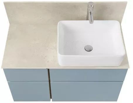 Тумба с раковиной дуб рустикальный/фьорд 80 см Акватон Мишель 1A2568K1MIX30