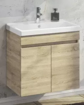 Тумба с раковиной дуб сонома 60 см Comforty Тромсе 00004142217