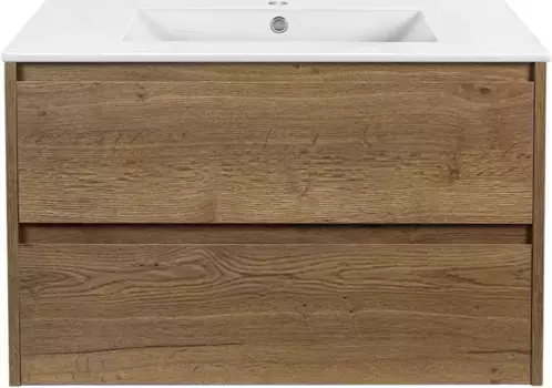 Тумба с раковиной дуб табачный 81,5 см Vincea Gio VMC-2G800TO + VBS-13980
