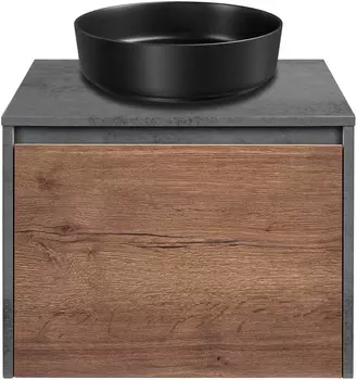 Тумба с раковиной дуб табачный/бетон 60 см Vincea Mesa VMC-2MS600TB + VBS-104MB
