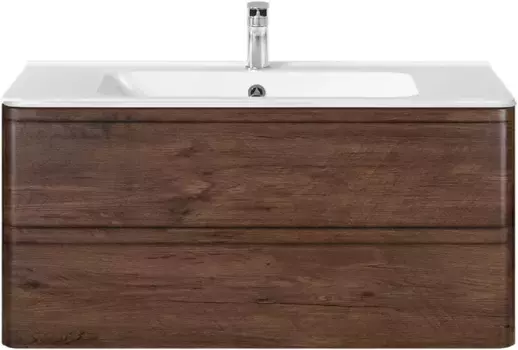 Тумба с раковиной дуб винтаж 100 см Vincea Vico VMC-2V100RW + VCB-2VP100W