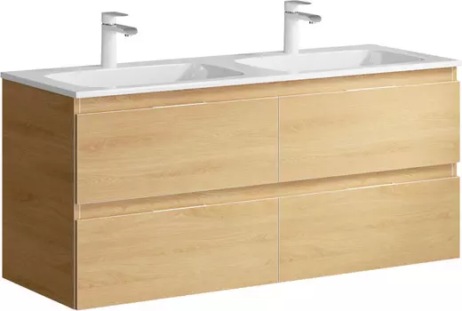 Тумба с раковиной дуб золотой 121,8 см Aqwella 5 Stars Accent ACC0112DZ + Mal.12.04.D