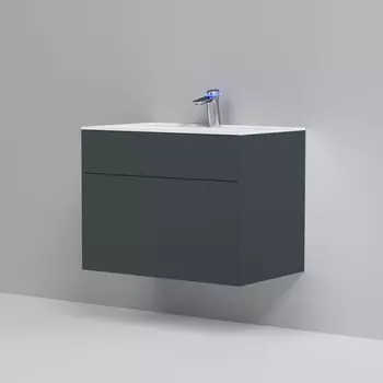 Тумба с раковиной графит матовый 80,8 см Am.Pm Inspire 2.0 M50AFHX0803GM + M50AWPX0801WG
