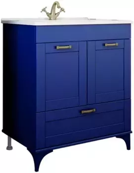 Тумба с раковиной индиго матовый 75 см Sanflor Ванесса C000005883 + 4640021062210