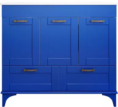 Тумба с раковиной индиго матовый 95 см Sanflor Ванесса C15332