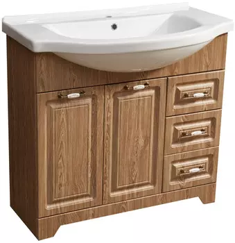 Тумба с раковиной карпатская ель 90,5 см Stella Polar Кармела SETSP-00000180/1WH110790