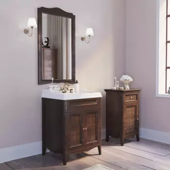 Тумба с раковиной орех 73 см Tiffany World Veronica Nuova VER2073N+AR834BI*1KOMPLEKT