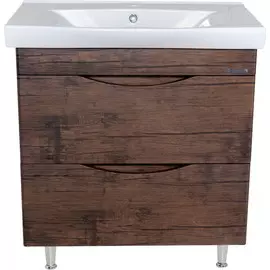 Тумба с раковиной орех 80,5 см Bellezza Санриса 4630113660431 + 4690311076878