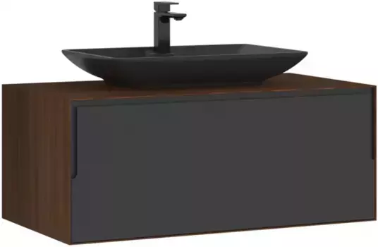 Тумба с раковиной орех/антрацит матовый 100 см ORKA Craft 5001125