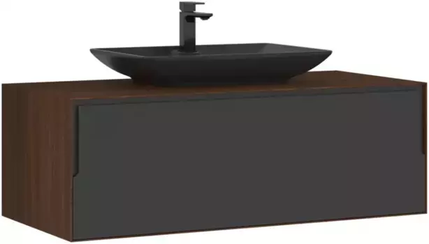 Тумба с раковиной орех/антрацит матовый 120 см ORKA Craft 5001127