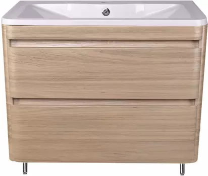 Тумба с раковиной ясень перламутр 90 см Style Line Атлантика СС-00002218 + СС-00002204