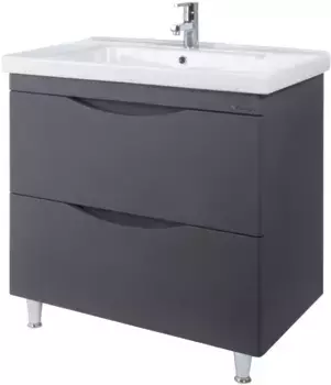 Тумба с раковиной серебро 100,5 см Bellezza Санриса 4630117110369 + 4660018641259