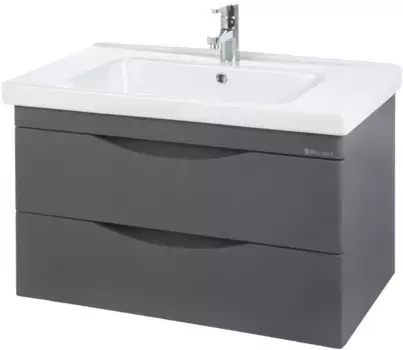 Тумба с раковиной серебро 100,5 см Bellezza Санриса 4630117270360 + 4660018641259