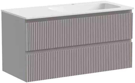 Тумба с раковиной серый матовый 101 см Sancos Snob R SNR100RSM + CN7015